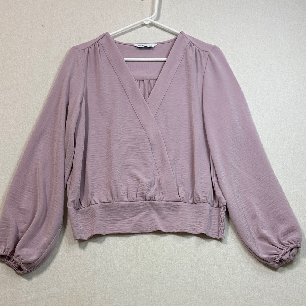 Nine West Lavender V-Neck Blouse